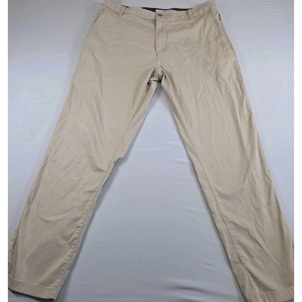 Bird Dogs Pants Mens Size 32x28 Beige Chino Khakis Straight Leg Nylon Stretch